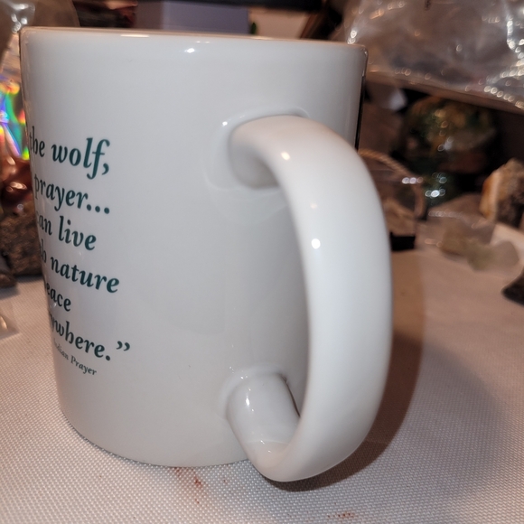 Leanin' Tree 1989 Antique Spirit of the Wolf Indian Prayer Ceramic Coffee Mug - Picture 6 of 8